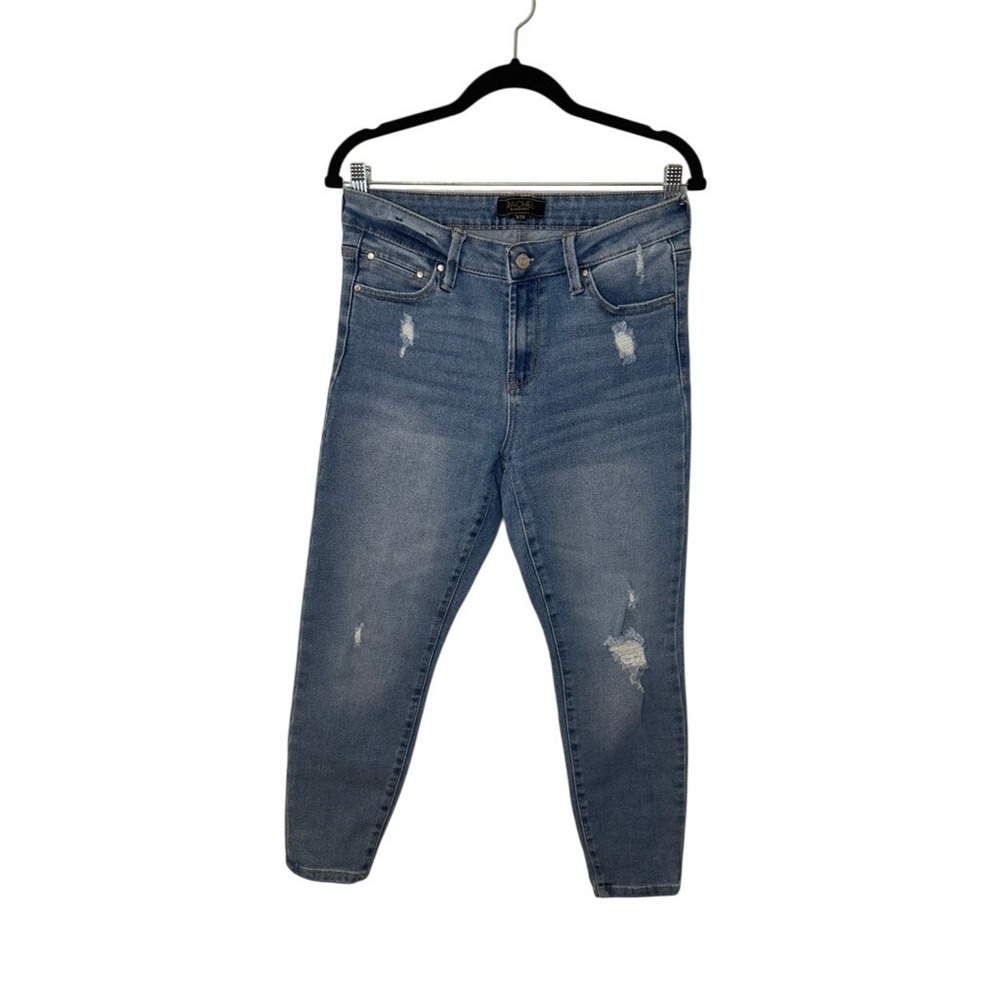 Rachel Roy Womens Jeans‎ 8 29 Blue Distressed Skinny Fit High Rise Denim